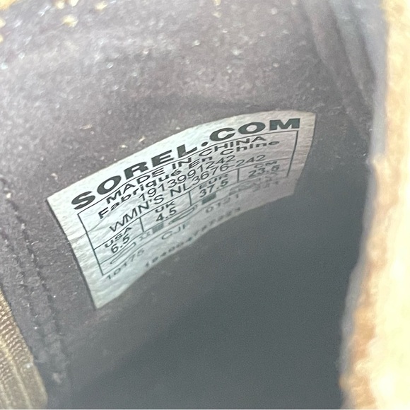 Sorel Women Boot Joan of Artic II Chunky Wedge Tan Brown Chelsea Snow Boots 6.5 - Picture 7 of 9